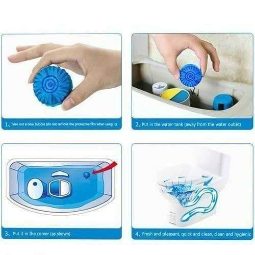 🚽 Toilet Cleaning Tablet (10 pcs) | Automatic Cleaner & Deodorizer