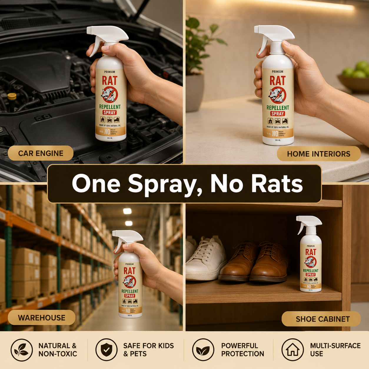 Rat Repellent Spray 50ML Buy 1 Get 2 Free
