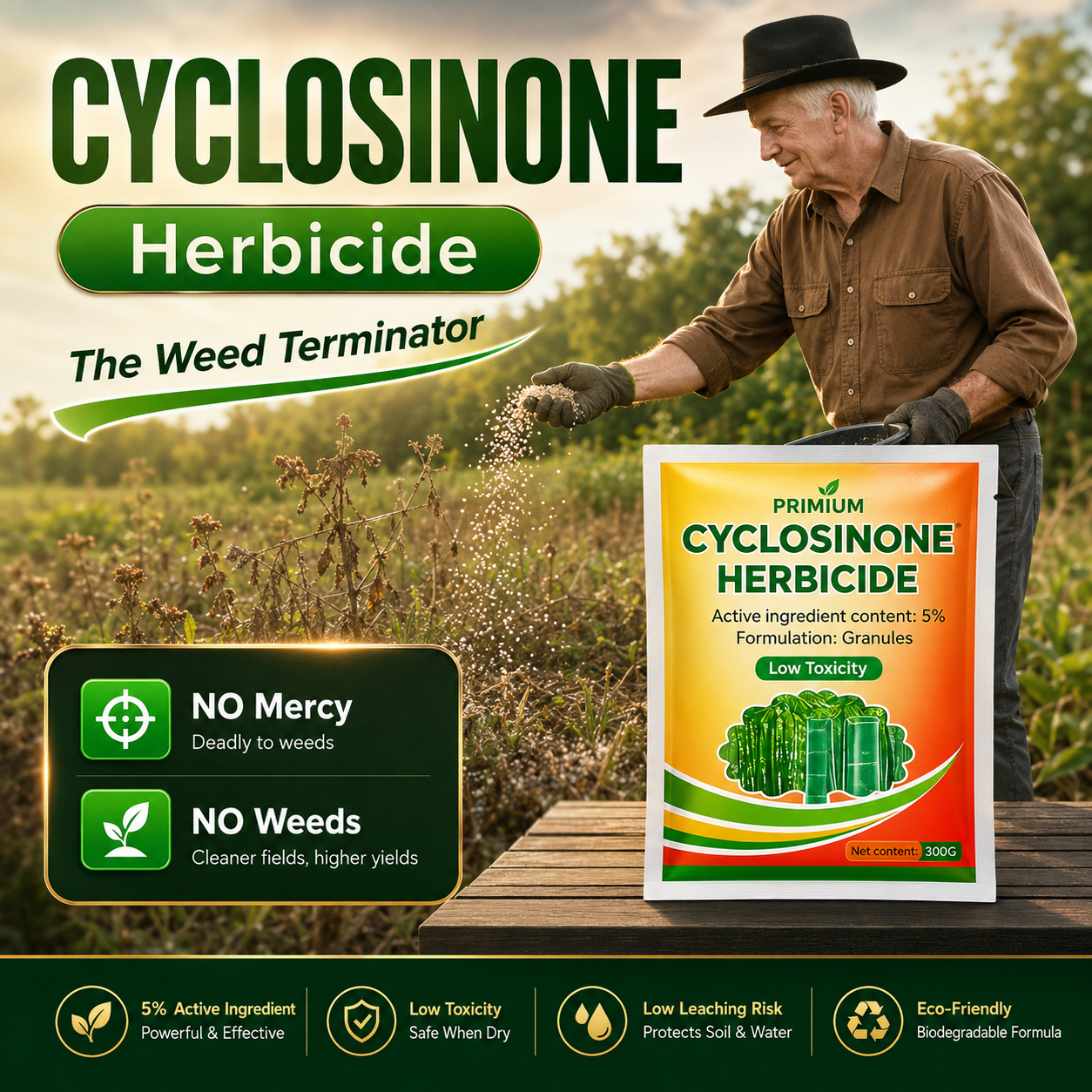 Cyclosinone Herbicide Granules (Pack of 2)
